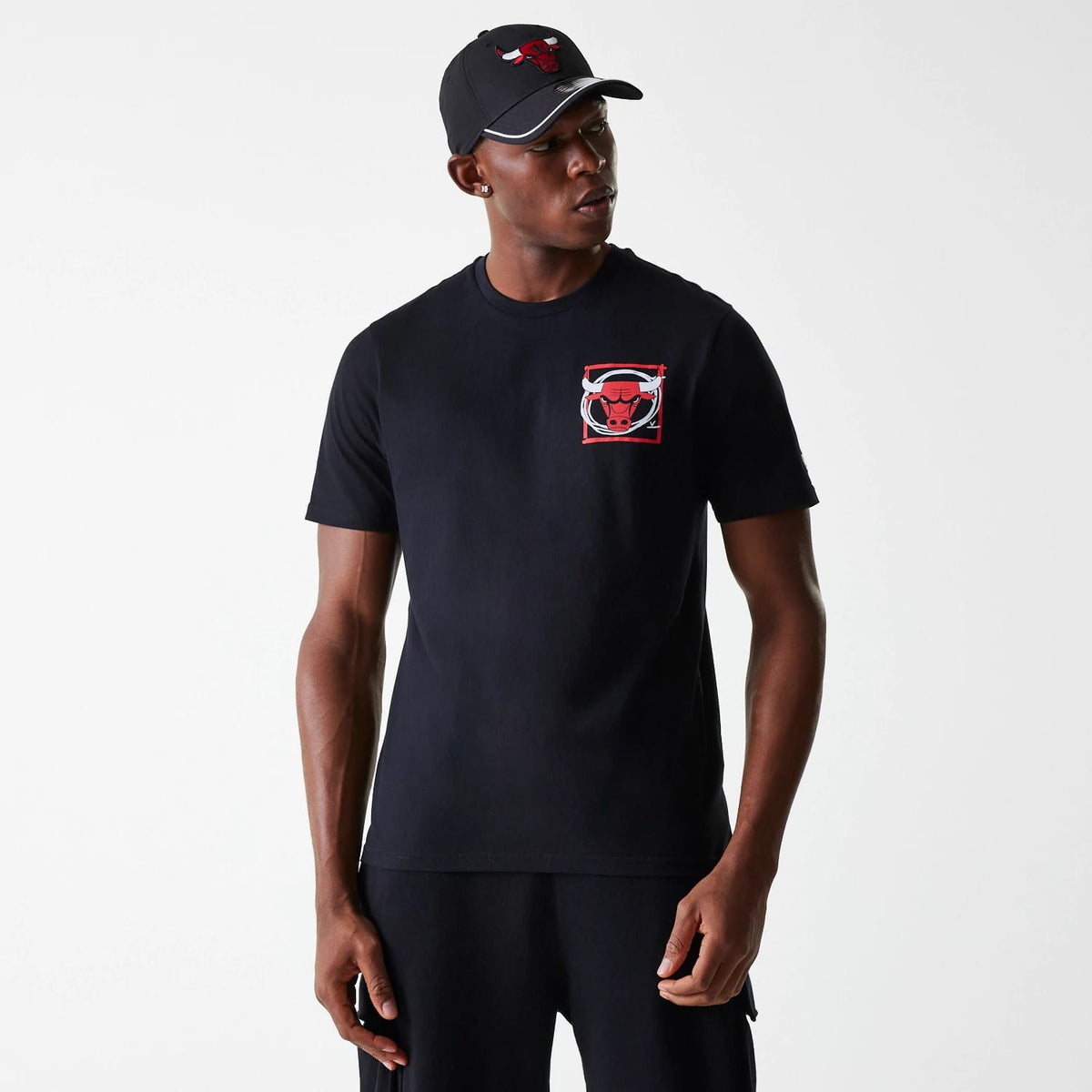 Chicago Bulls NBA Photographic Print Black T-Shirt-klyvox