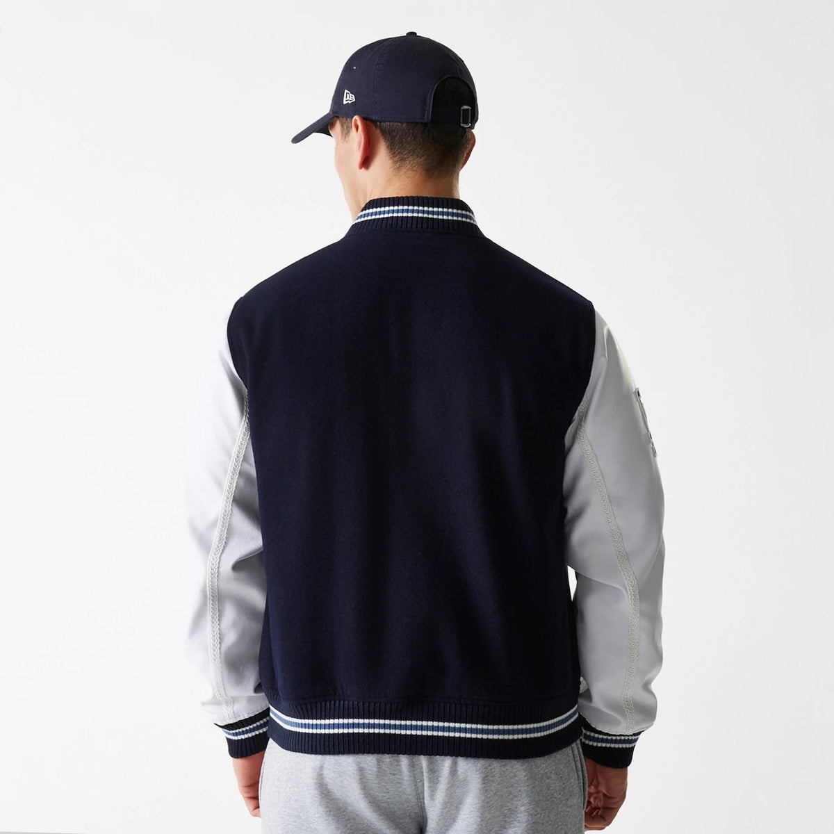 LA Dodgers MLB Wordmark Navy Varsity Jacket-klyvox