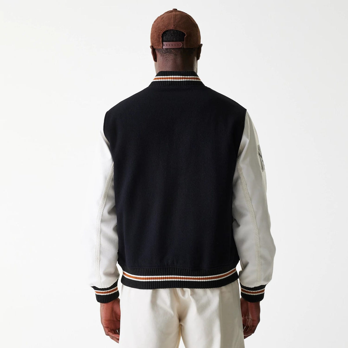 New York Yankees MLB Wordmark Black Varsity Jacket-klyvox