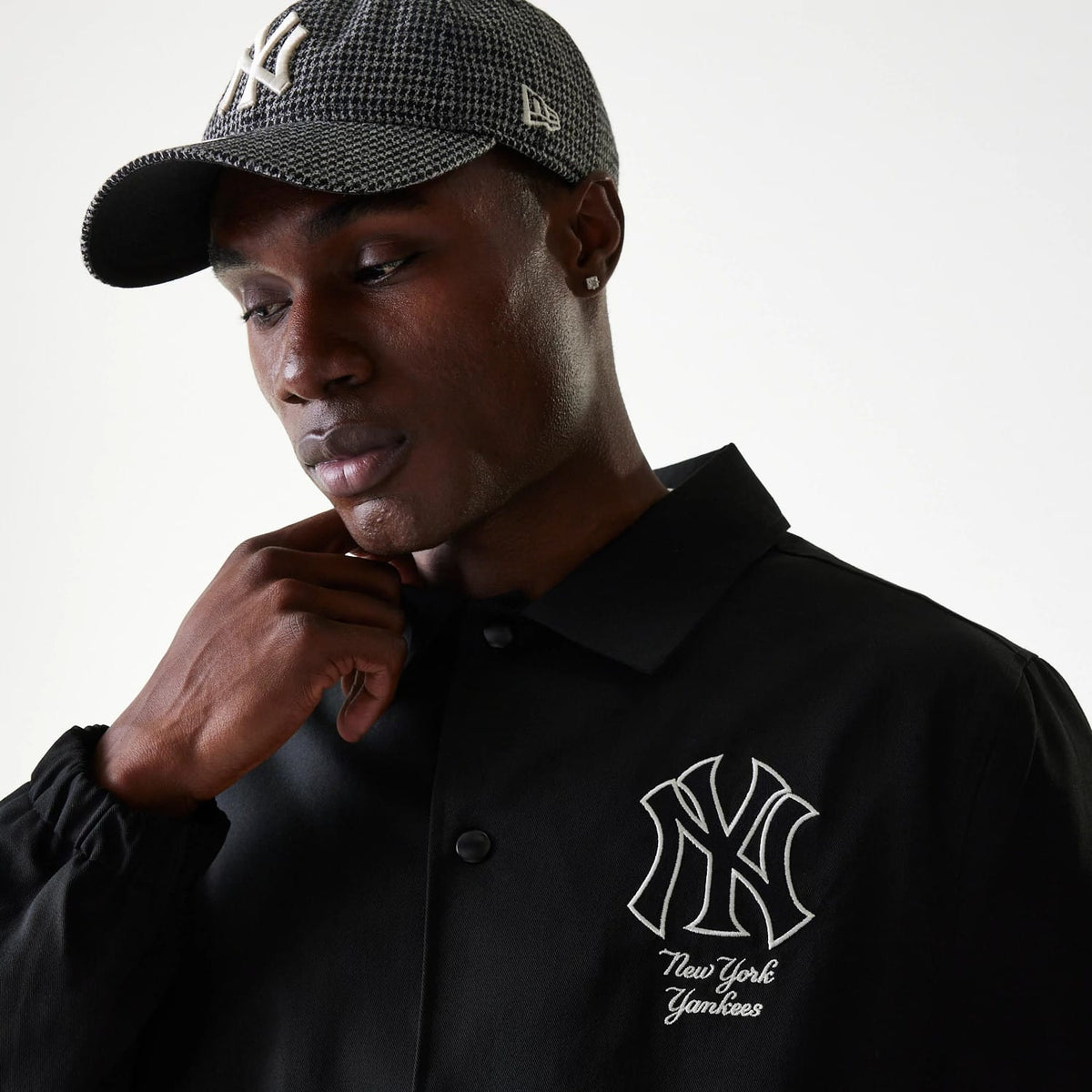 New York Yankees MLB Twill Black Coaches Jacket-klyvox