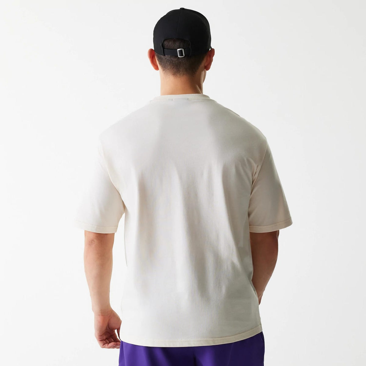 LA Lakers NBA Graphic Light Beige Oversized T-Shirt-klyvox