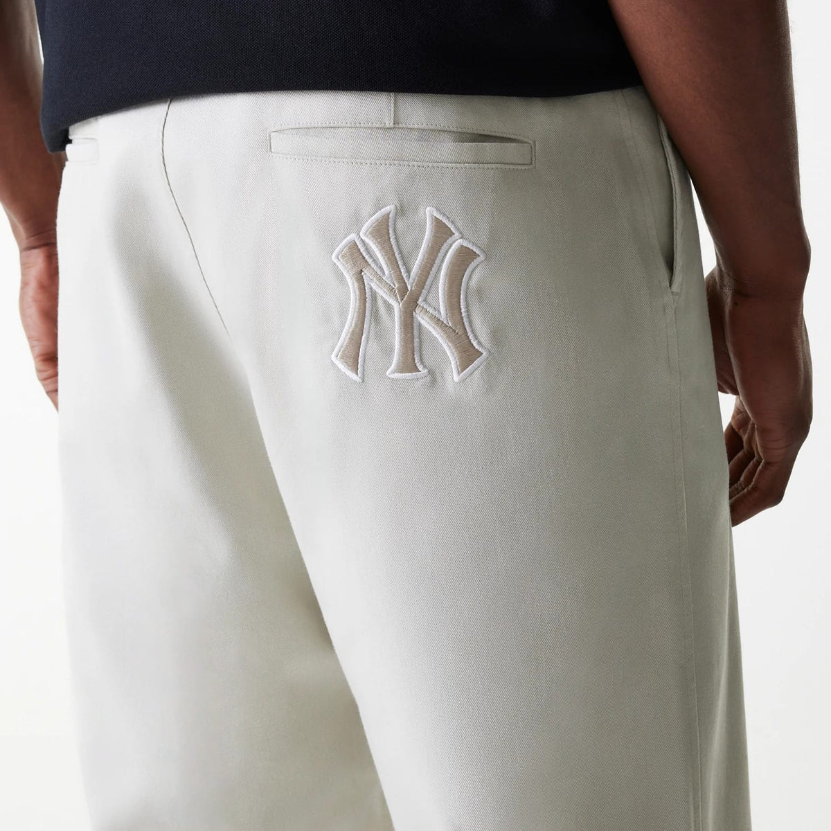 New York Yankees MLB Light Beige Chino Trousers-klyvox
