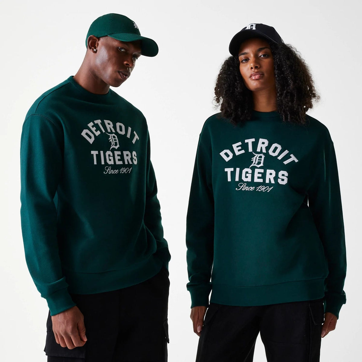 Detroit Tigers MLB Heritage Dark Green Oversized Crew Neck Sweater-klyvox