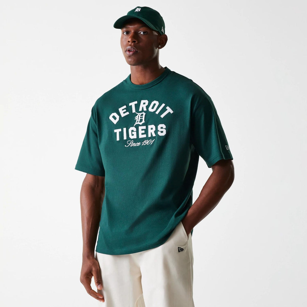 Detroit Tigers MLB Heritage Dark Green Oversized T-Shirt-klyvox