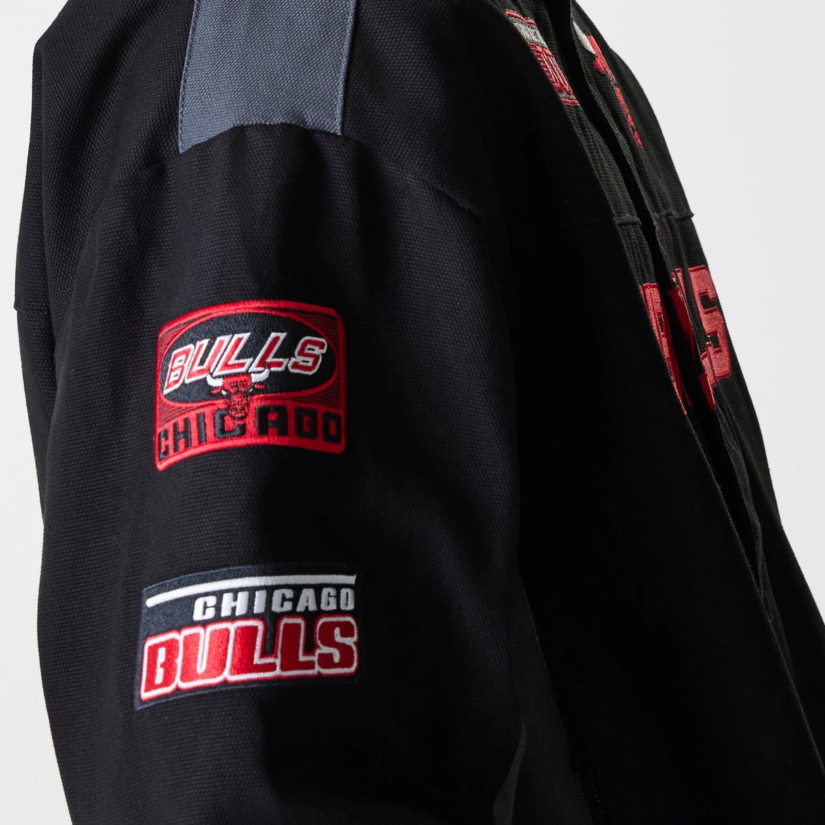 Chicago Bulls NBA Black Motorsports Jacket-klyvox