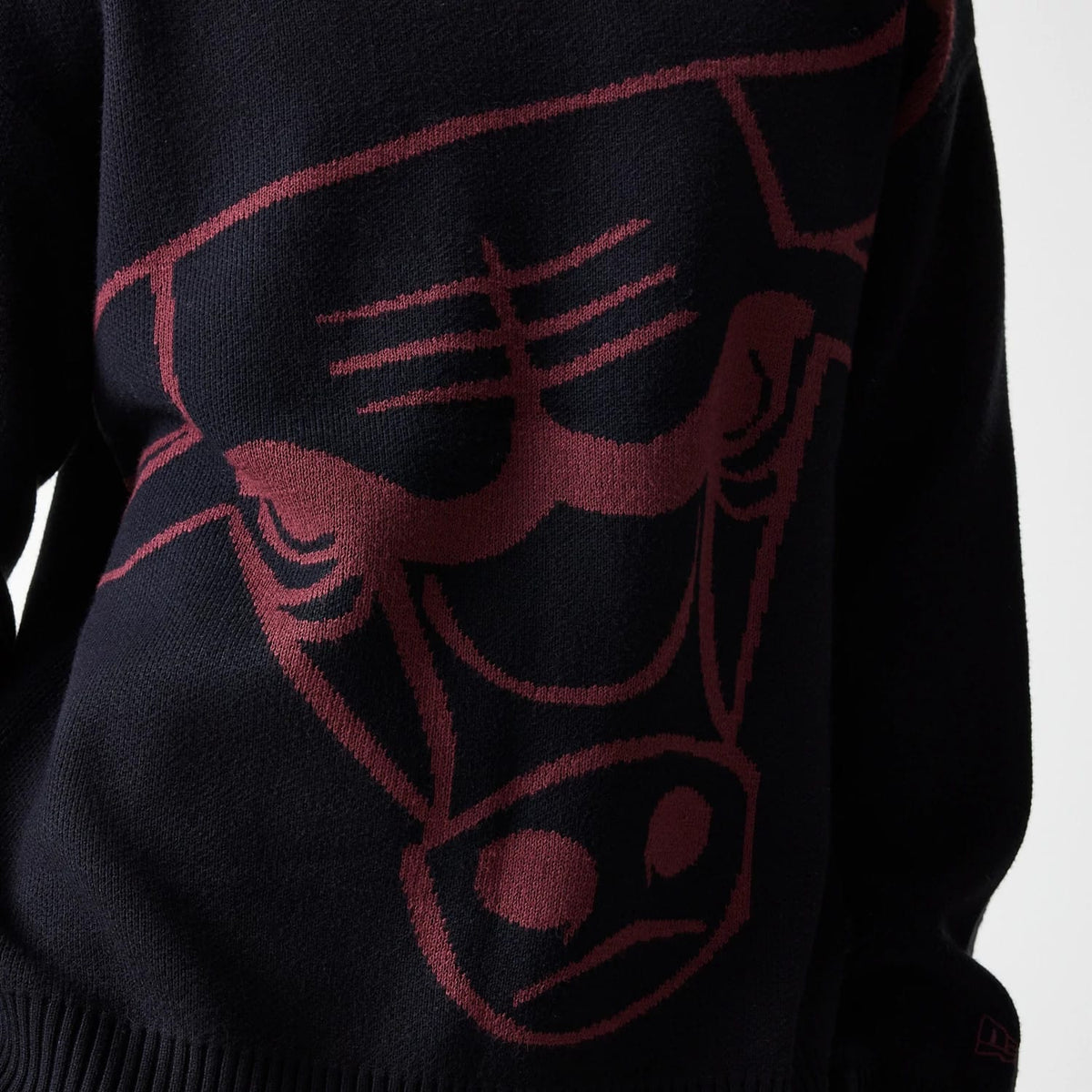 Chicago Bulls NBA Knit Black Oversized Knit Sweater-klyvox