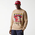 Kansas City Chiefs NFL Washed Super Bowl Beige Oversized Crew Neck Sweater-klyvox