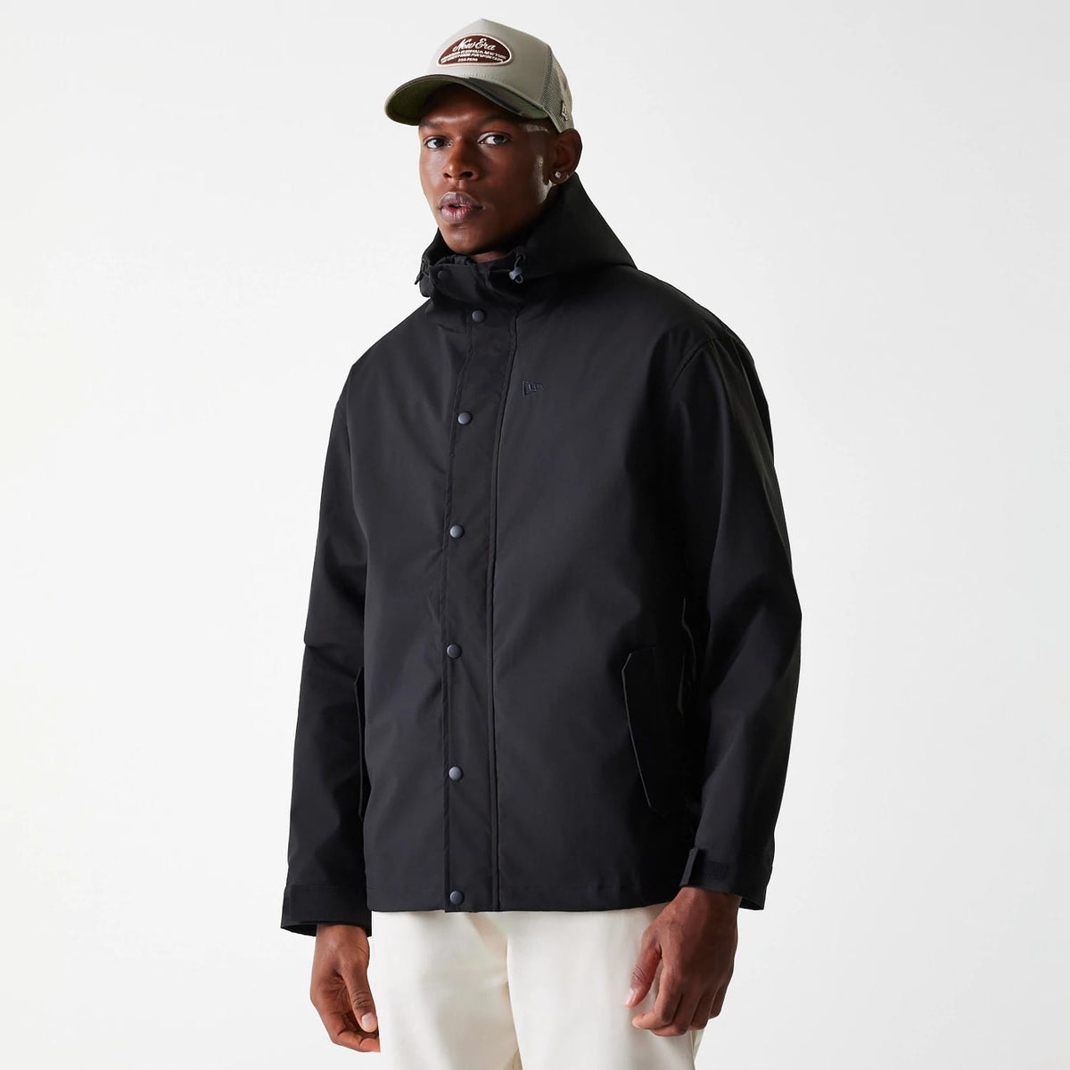 New Era Black Coach Jacket-klyvox