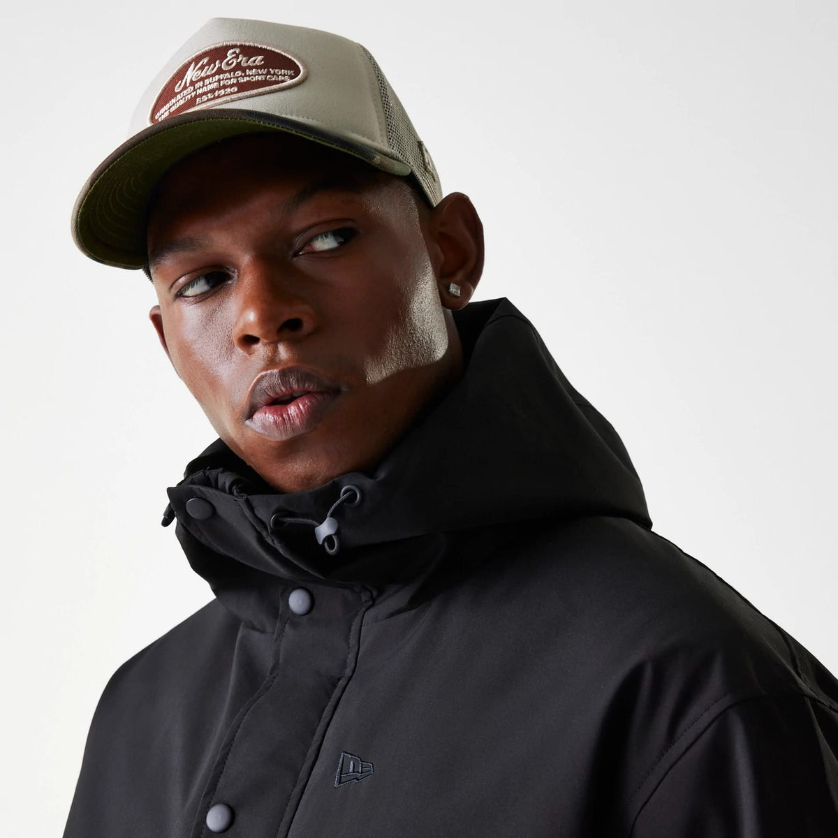 New Era Black Coach Jacket-klyvox