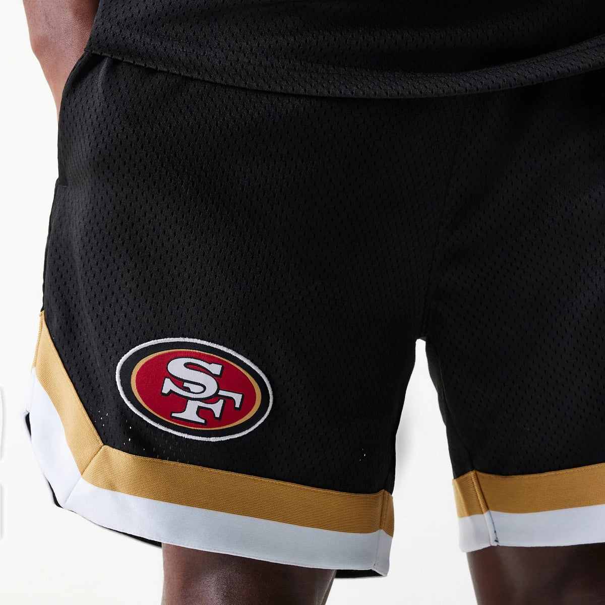 San Francisco 49ers NFL Mesh Black Shorts-klyvox