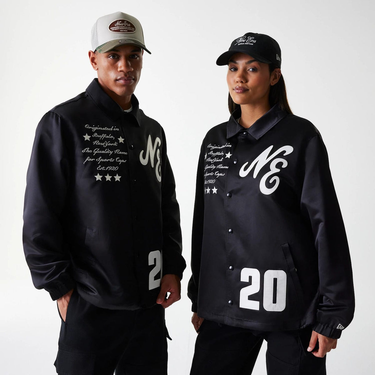 New Era Black Coaches Jacket-klyvox