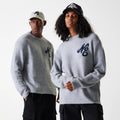 New Era Knit Grey Oversized Knit Sweater-klyvox