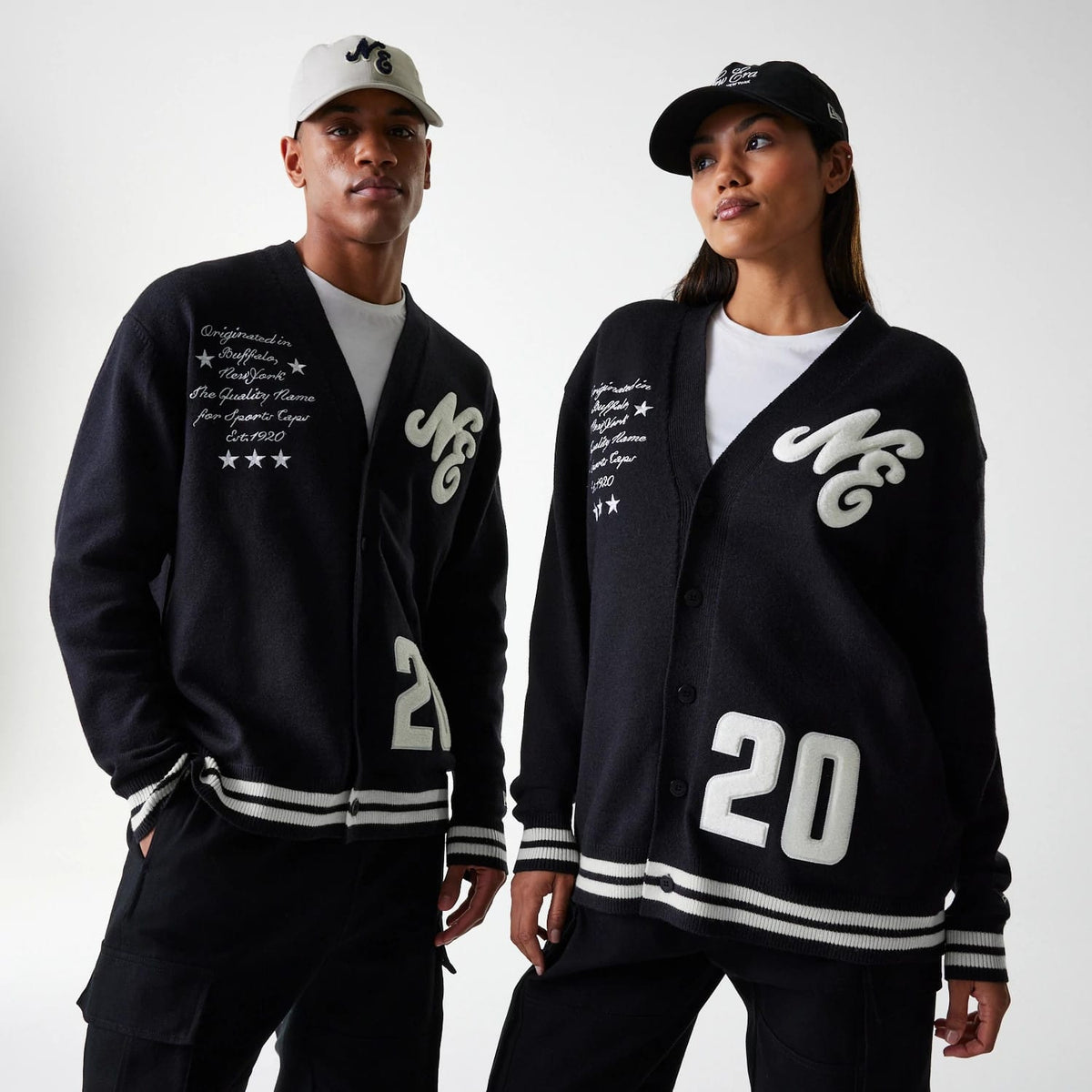 New Era Knit Black Cardigan-klyvox