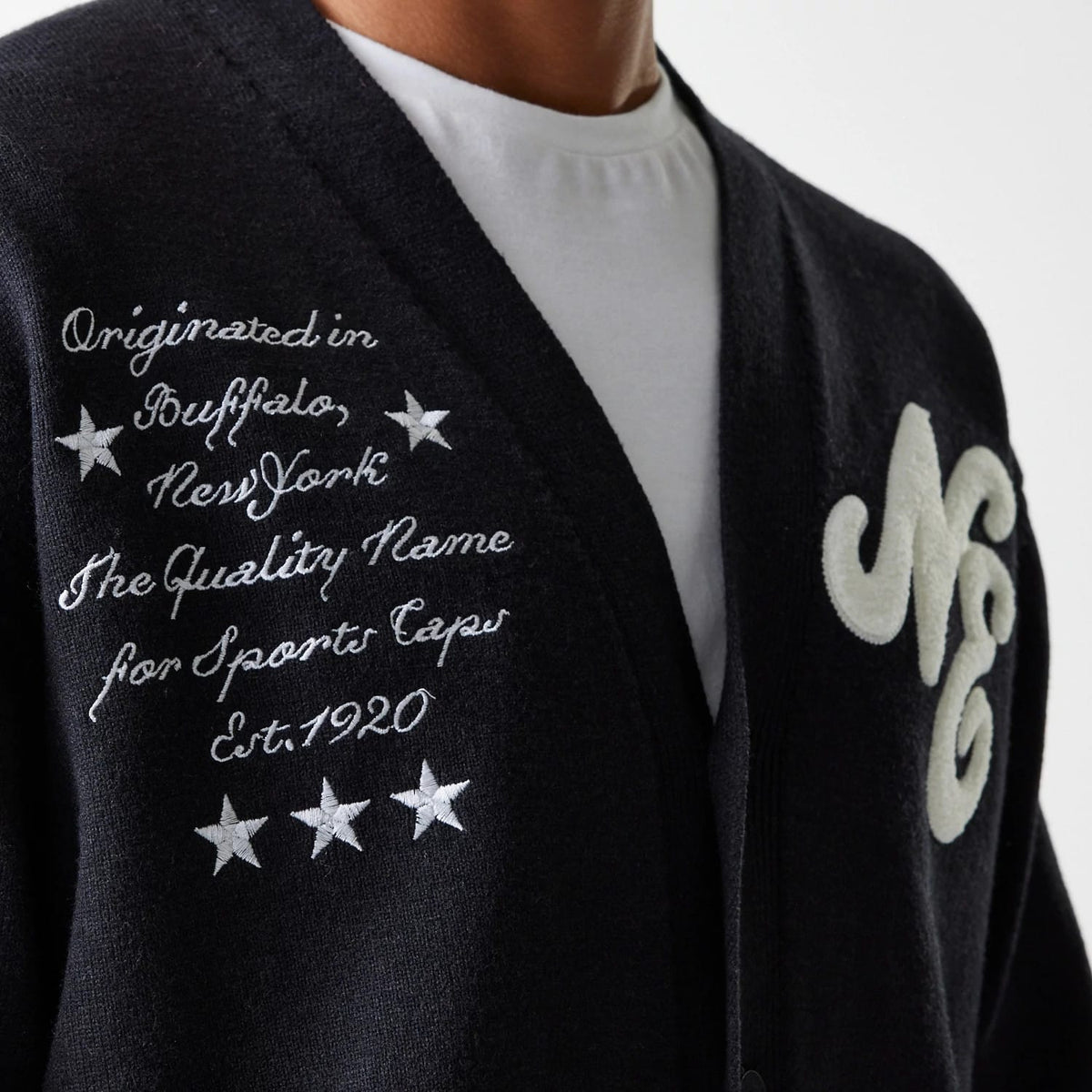 New Era Knit Black Cardigan-klyvox