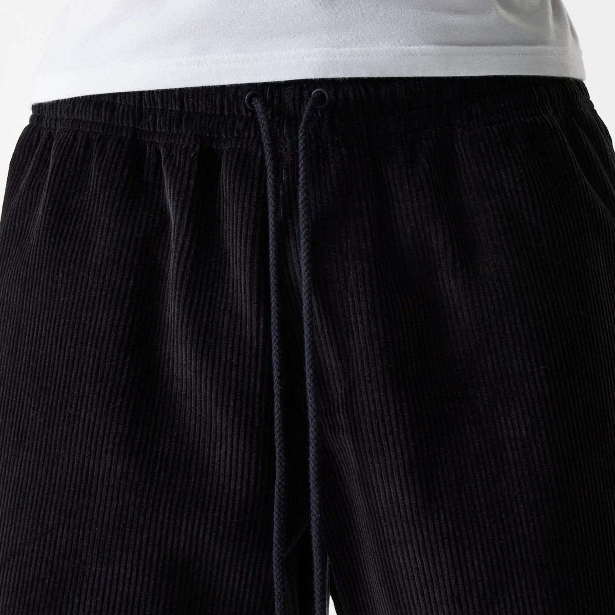 New Era Cord Black Shorts-klyvox