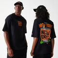 New Era Graffiti Graphic Black Oversized T-Shirt-klyvox