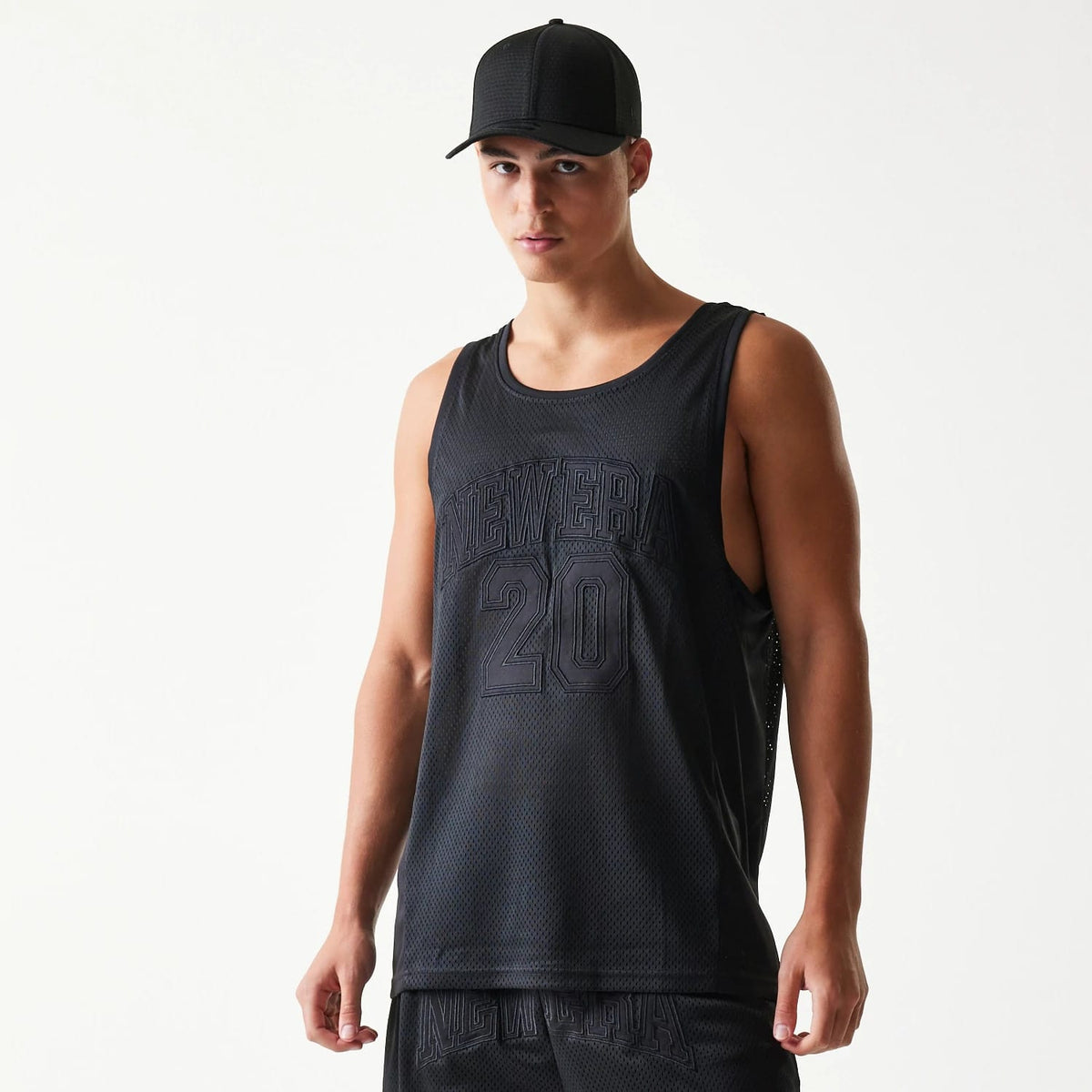 New Era Mesh Black Mesh Vest-klyvox
