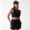 New York Yankees Womens MLB Midi League Essential Black Shorts-klyvox