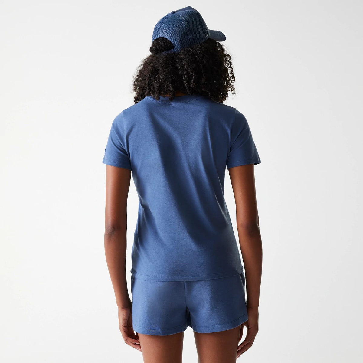 LA Dodgers Womens MLB Midi League Essential Dark Blue Shorts-klyvox