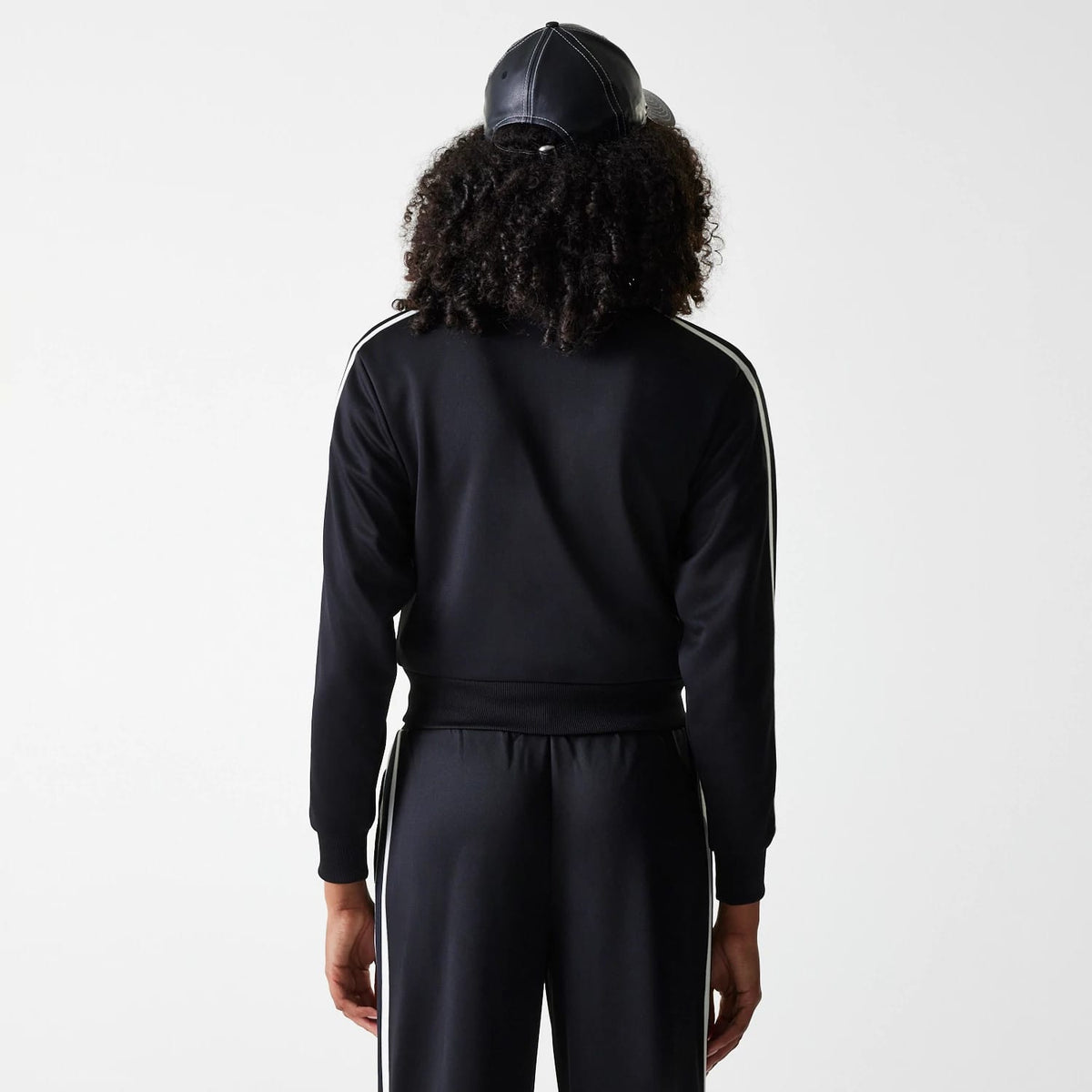 New York Yankees Womens MLB Midi Logo Black Track Jacket-klyvox
