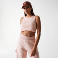 New York Yankees Womens MLB Rib Pastel Pink Rib Tank Top-klyvox