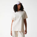 LA Dodgers Womens MLB Tonal Graphic Light Beige Oversized T-Shirt-klyvox