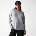 LA Dodgers Womens MLB Knit Grey Crew Neck Sweater-klyvox