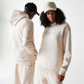 New Era Tech Light Beige Oversized Pullover Hoodie-klyvox