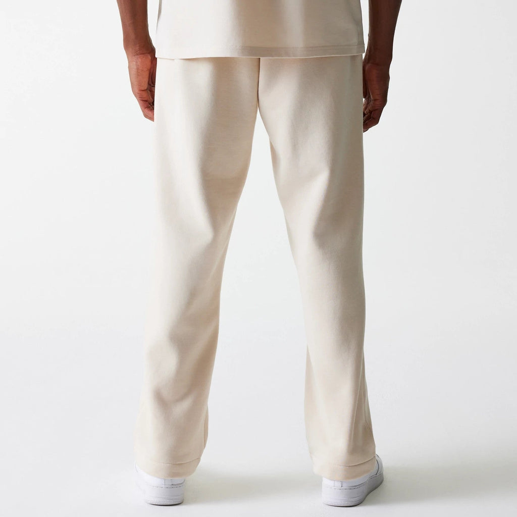 New Era Light Beige Straight Leg Joggers-klyvox
