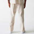 New Era Light Beige Straight Leg Joggers-klyvox
