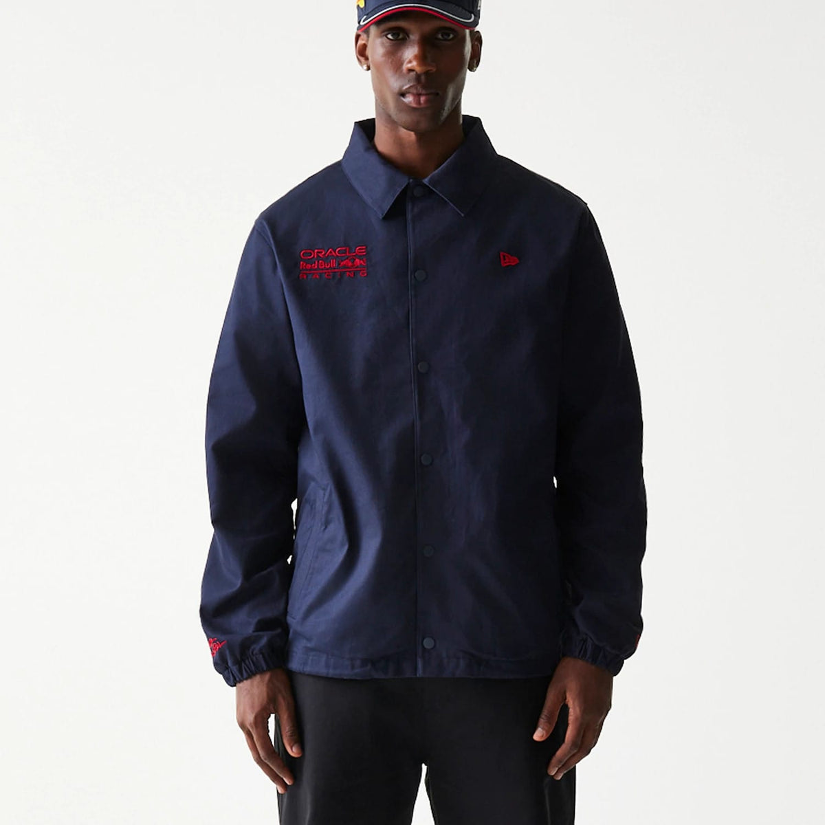 Red Bull Racing Dark Blue Oversized Coach Jacket-klyvox
