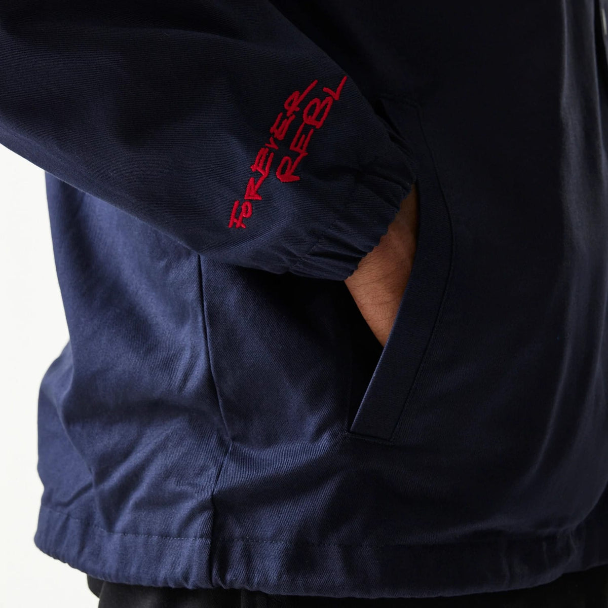 Red Bull Racing Dark Blue Oversized Coach Jacket-klyvox