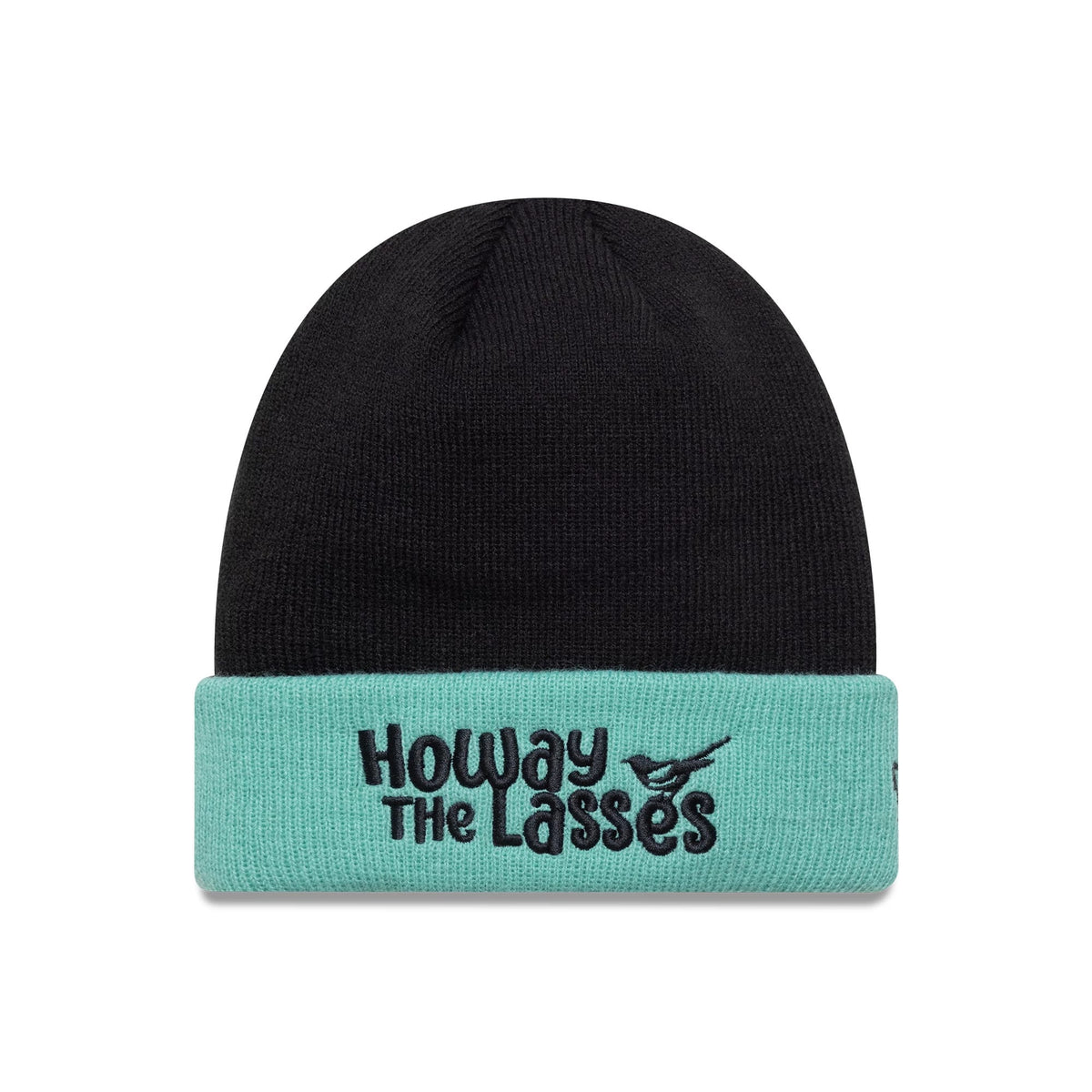 Newcastle United FC Youth Wordmark Black Cuff Knit Beanie Hat-klyvox