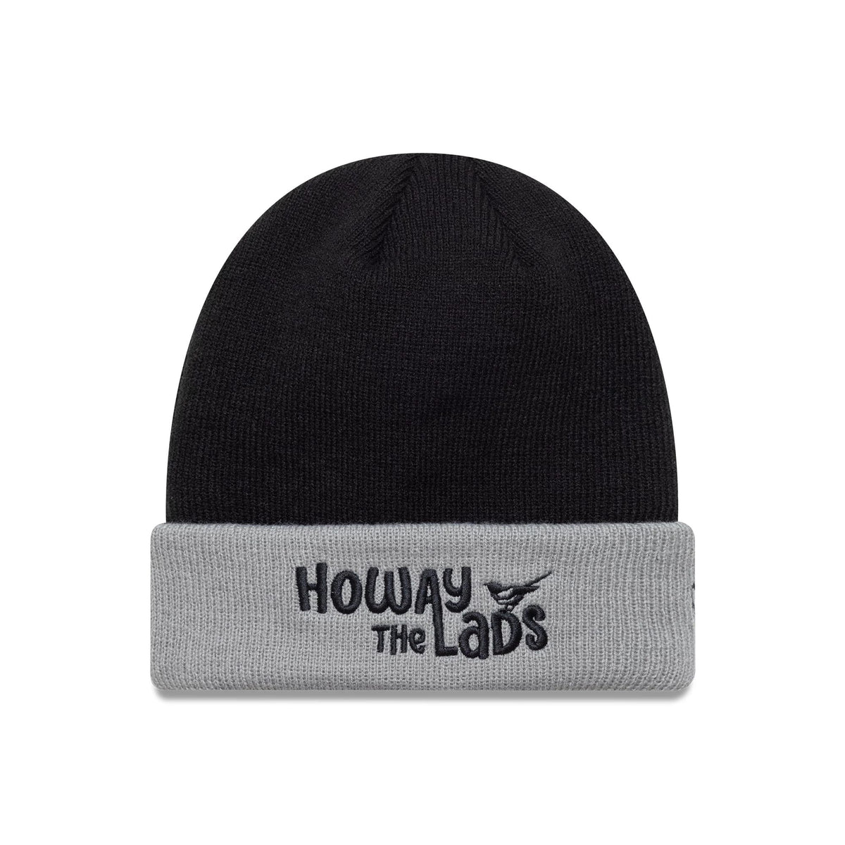 Newcastle United FC Youth Wordmark Black Cuff Knit Beanie Hat-klyvox