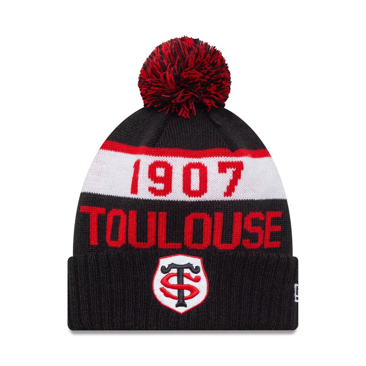 Stade Toulousain Kids Black Sport Knit Beanie Hat-klyvox