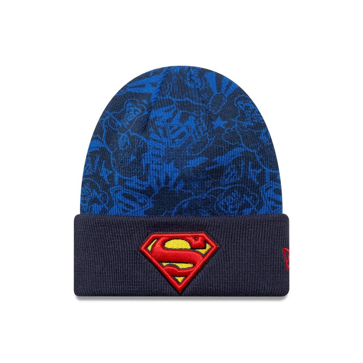 Superman Youth DC Blue Cuff Knit Beanie Hat-klyvox