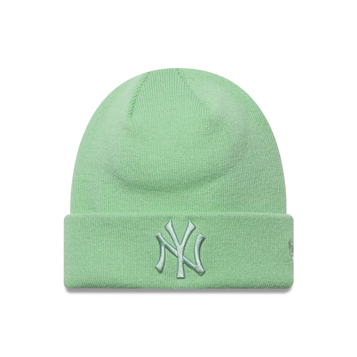 New York Yankees MLB League Essential Pastel Green Cuff Knit Beanie Hat-klyvox