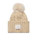 New York Yankees MLB Light Beige Cable Knit Beanie Hat-klyvox