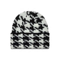New Era Houdstooth Black Cuff Knit Beanie Hat-klyvox