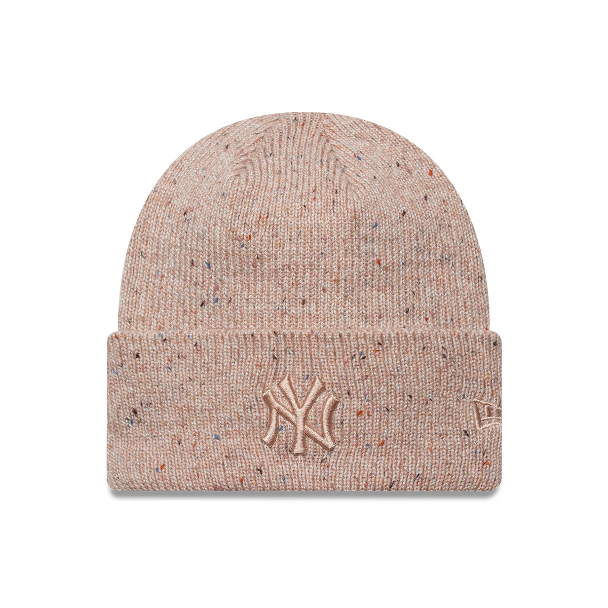 New York Yankees Womens MLB Glitter Pastel Pink Cuff Knit Beanie Hat-klyvox
