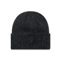 New York Yankees Womens MLB Glitter Black Cuff Knit Beanie Hat-klyvox