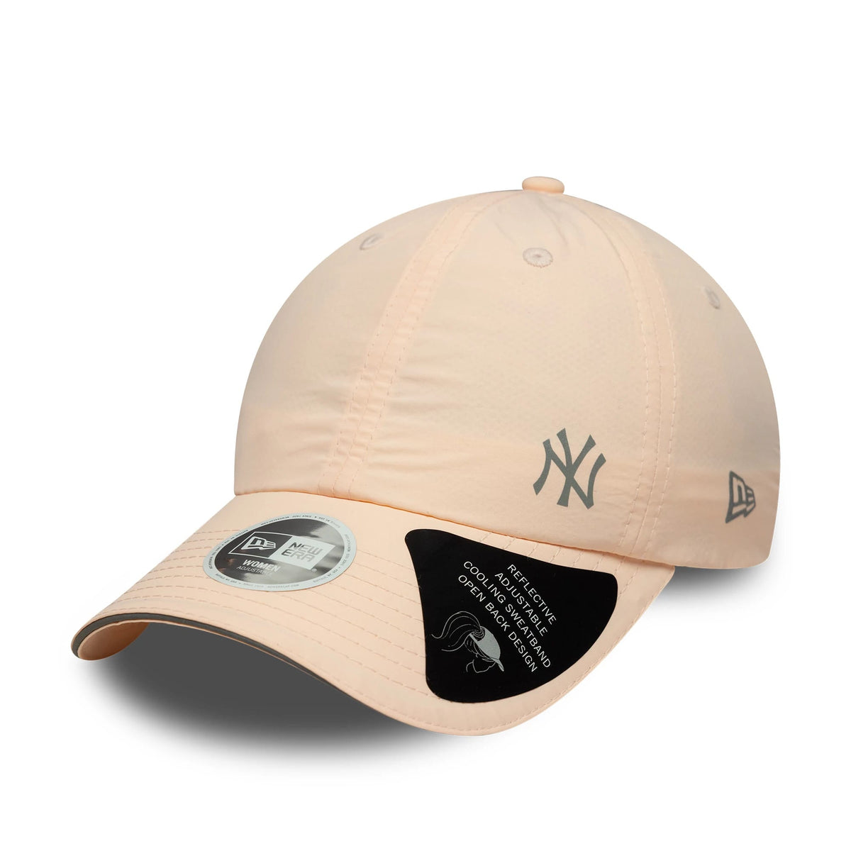 New York Yankees Womens MLB Flawless Pastel Pink Pony Tail Adjustable Cap-klyvox