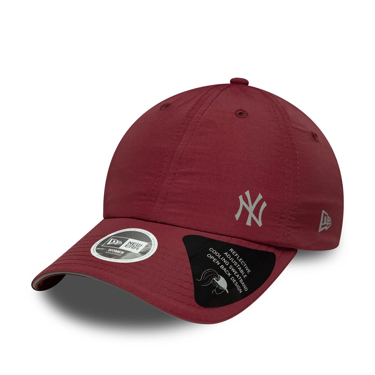 New York Yankees Womens MLB Flawless Dark Red Pony Tail Adjustable Cap-klyvox