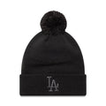 LA Dodgers Womens MLB Metallic Black Cuff Knit Beanie Hat-klyvox