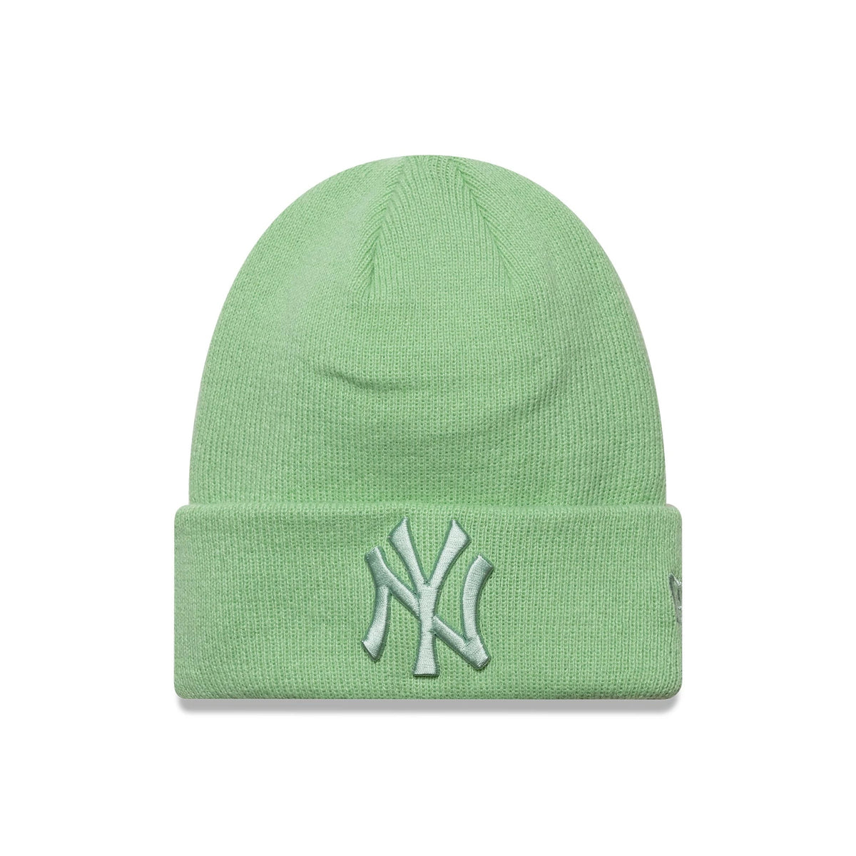 New York Yankees Youth MLB League Essential Pastel Green Cuff Knit Beanie Hat-klyvox