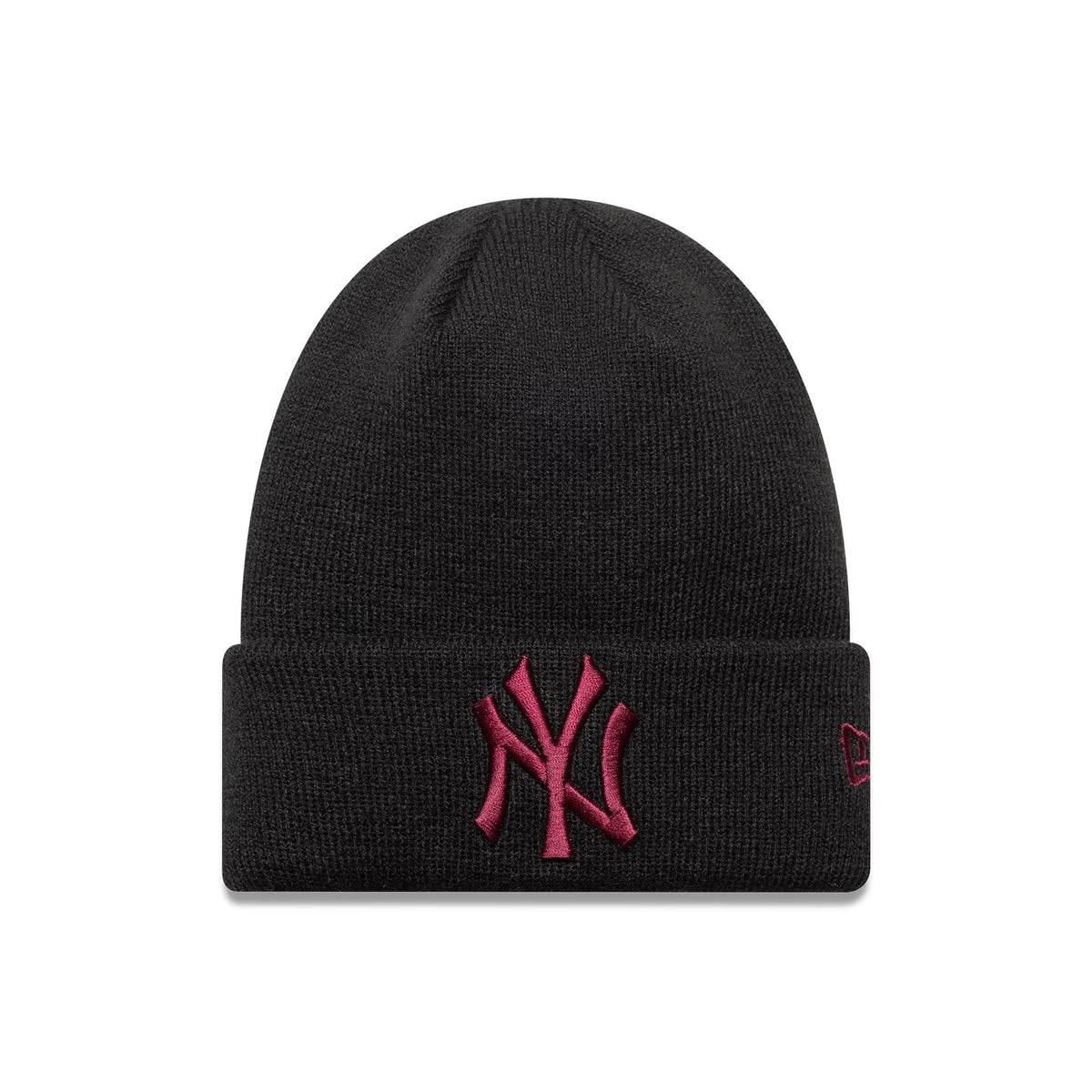 New York Yankees Youth MLB League Essential Black Cuff Knit Beanie Hat-klyvox