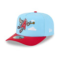 LA Angels MLB Cartoon Light Blue 59FIFTY A-Frame Fitted Cap-klyvox