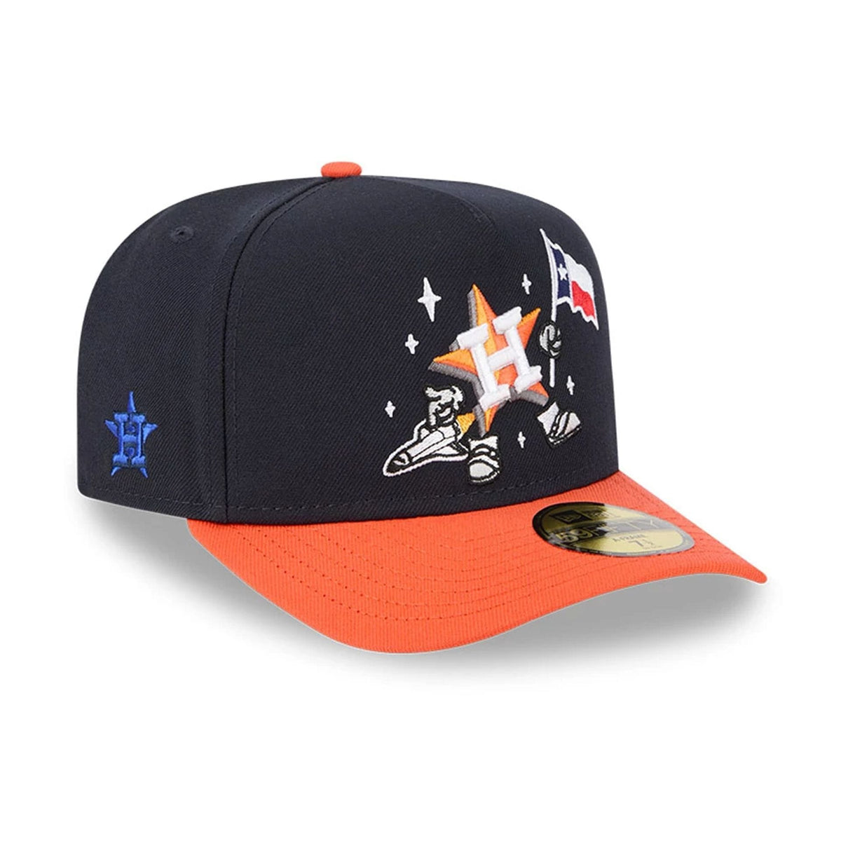 Houston Astros MLB Cartoon Navy 59FIFTY A-Frame Fitted Cap-klyvox