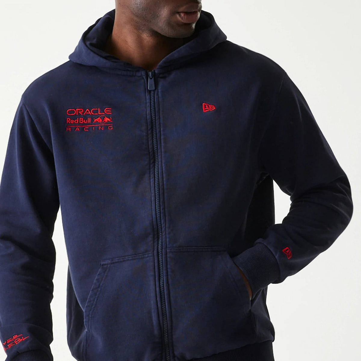 Red Bull Racing Dark Blue Oversized Full Zip Hoodie-klyvox