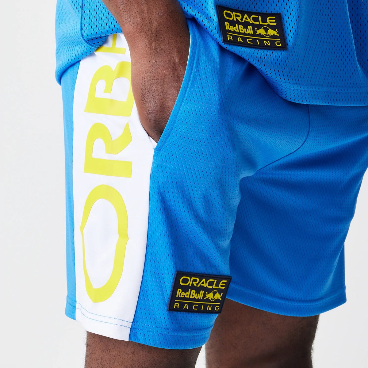 Red Bull Racing Graphic Mesh Blue Shorts-klyvox